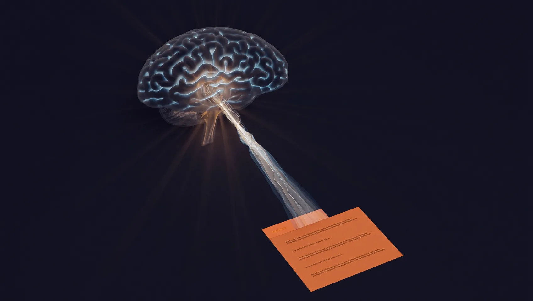 AI 검색 최적화(GEO) 개념 - 생성형 AI가 답변을 만들어내는 추상 비주얼